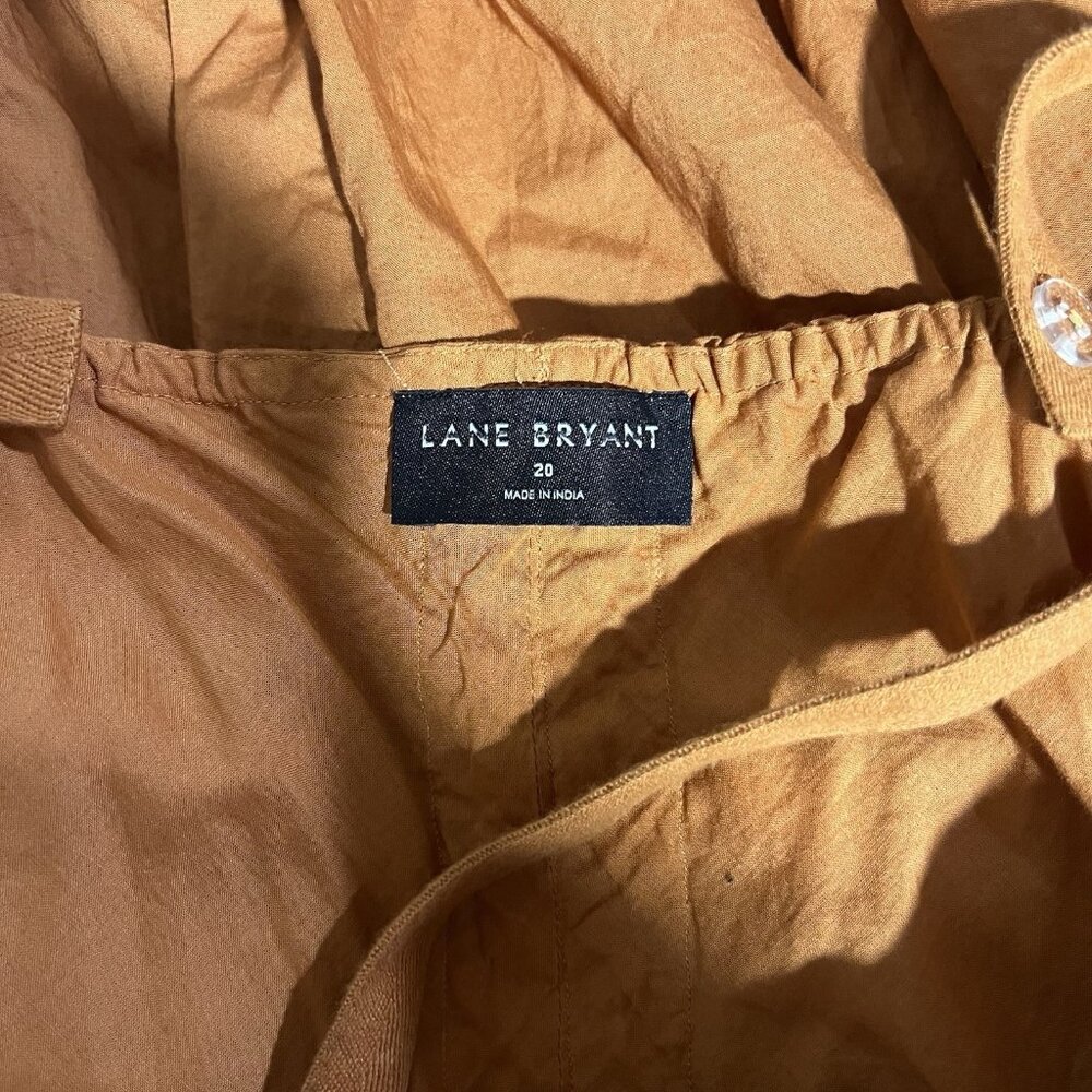 Lane Bryant Gathered Bodice Fit & Flare Midi Dress Size 20 Adobe Caramel Spiced - Picture 6 of 10